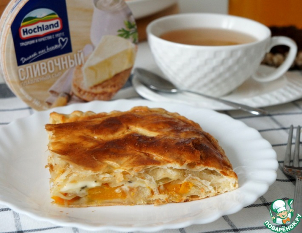 Тёплый пирог с тыквой и сыром Тёплый пирог с тыквой и сыром
