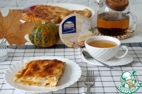 Тёплый пирог с тыквой и сыром Тёплый пирог с тыквой и сыром