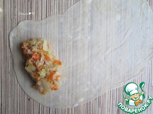 Разборный пирог-ёлочка "Тунец и капуста"