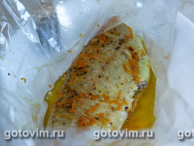 Отварная рыба с цедрой (в рукаве) Отварная рыба с цедрой (в рукаве)