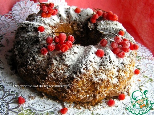 Миндальный кекс с брусникой