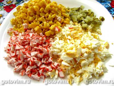 Салат «Подсолнух» с чипсами