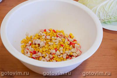 Салат «Крабовый» с ананасами Салат «Крабовый» с ананасами