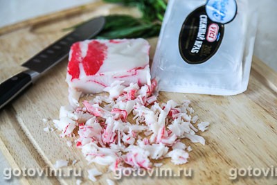 Слоеный салат из помидоров с крабовым мясом VIČI «Снежный краб» Слоеный салат из помидоров с крабовым мясом VIČI «Снежный краб»