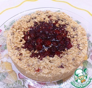 Творожно-ванильный пирог с вишней