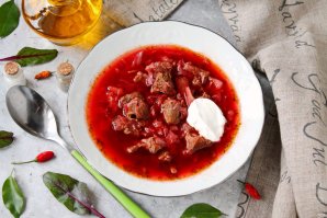 Борщ из оленины Борщ из оленины