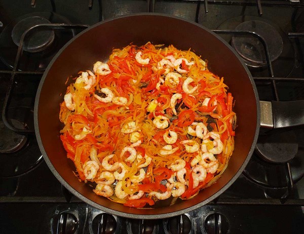 Фунчоза с креветками