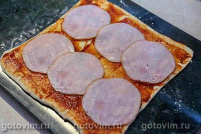 Пицца-круассан с ветчиной и сыром Пицца-круассан с ветчиной и сыром