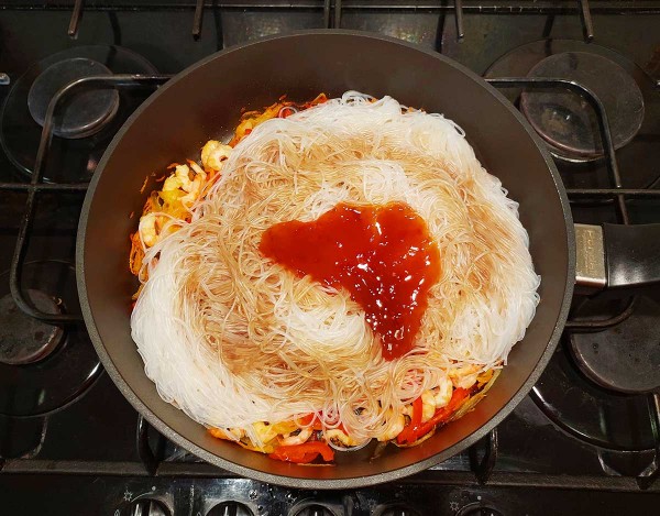 Фунчоза с креветками