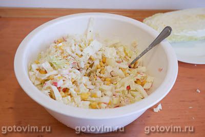 Салат «Крабовый» с ананасами Салат «Крабовый» с ананасами