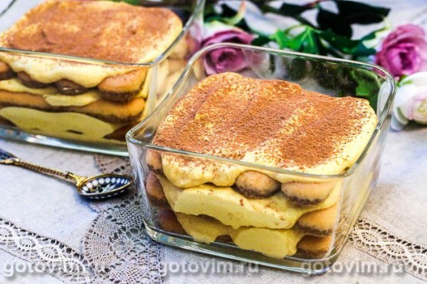 Тирамису с кремом из печеной тыквы (без яиц)