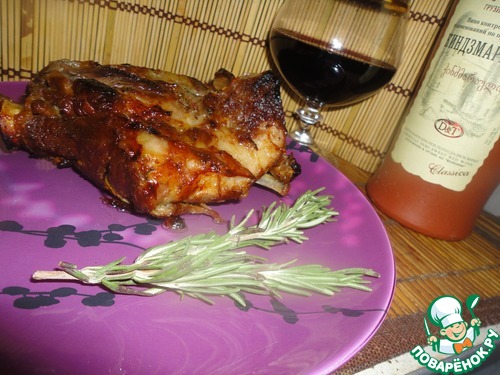 Баранье бедро, запеченное в духовке