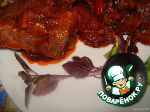 Бараньи рeбрышки в кисло-сладком соусе (хе! с вареньем!) Бараньи рeбрышки в кисло-сладком соусе (хе! с вареньем!)