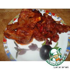 Бараньи рeбрышки в кисло-сладком соусе (хе! с вареньем!) Бараньи рeбрышки в кисло-сладком соусе (хе! с вареньем!)