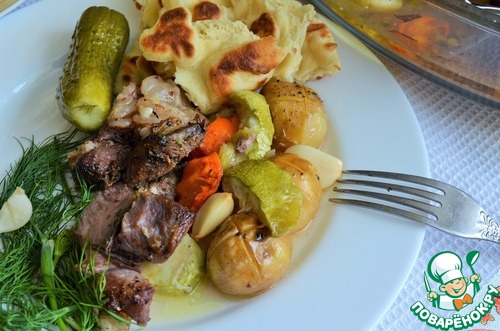 Баранина с овощами