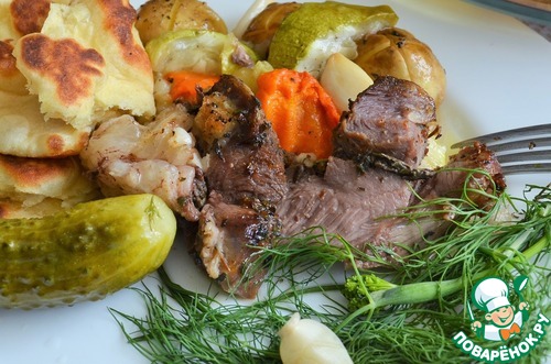 Баранина с овощами
