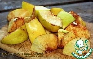 Баранина с жареной айвой в казане Баранина с жареной айвой в казане