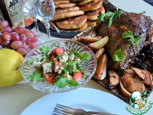 Баранья нога в специях Баранья нога в специях