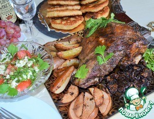 Баранья нога в специях Баранья нога в специях