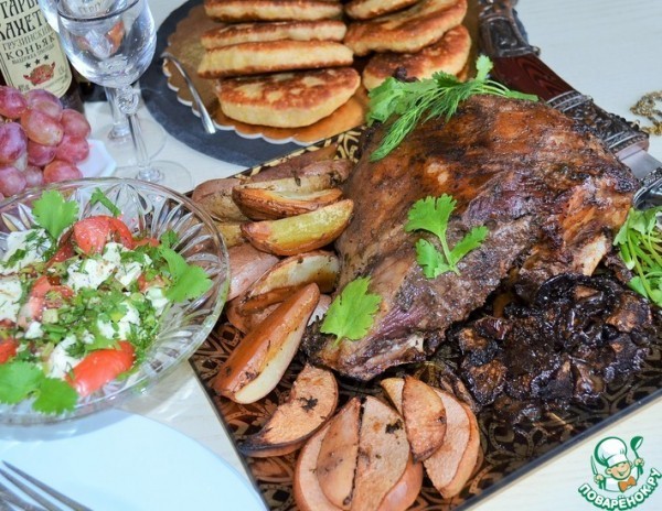 Баранья нога в специях Баранья нога в специях