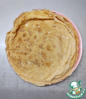 Блинчики фаршированные печенью и овощами