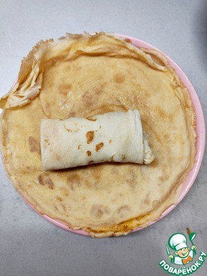 Блинчики фаршированные печенью и овощами