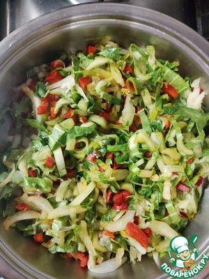 Блинчики фаршированные печенью и овощами