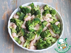 Брокколи с курицей в сырно-сливочном соусе