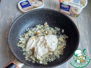 Брокколи с курицей в сырно-сливочном соусе