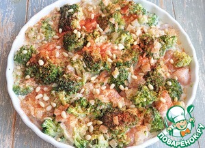 Брокколи с курицей в сырно-сливочном соусе