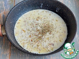 Брокколи с курицей в сырно-сливочном соусе