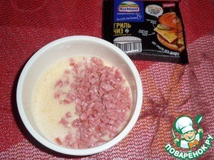 Бутерброд с яичным блином и сыром Бутерброд с яичным блином и сыром