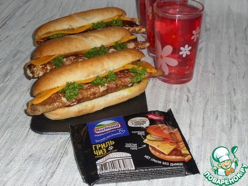 Бутерброд с яичным блином и сыром Бутерброд с яичным блином и сыром