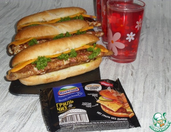 Бутерброд с яичным блином и сыром Бутерброд с яичным блином и сыром