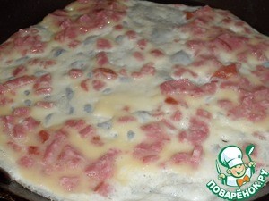 Бутерброд с яичным блином и сыром Бутерброд с яичным блином и сыром