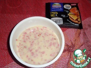 Бутерброд с яичным блином и сыром Бутерброд с яичным блином и сыром