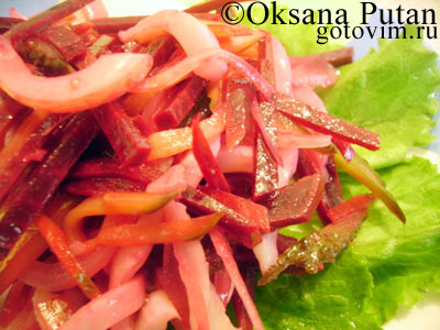 Винегрет с кальмарами Винегрет с кальмарами