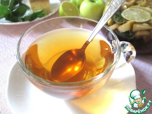 Чай с яблоком, лаймом и мятой Чай с яблоком, лаймом и мятой