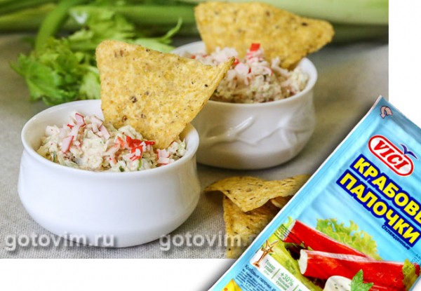 Закусочная паста с крабовыми палочками VIČI и сыром