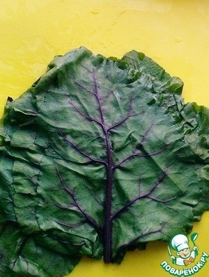 Долма из свекольных листьев