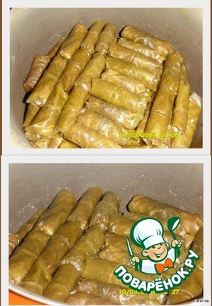 Долма на листьях липы "Пип долмасы" Долма на листьях липы "Пип долмасы"