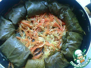 Долма на овощной подушке Долма на овощной подушке