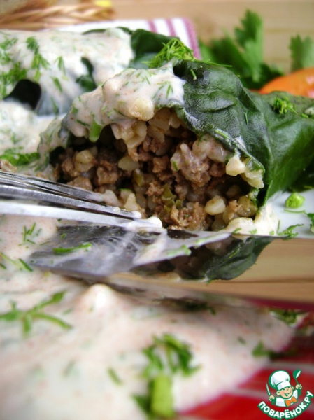 Долма по-читински из мангольда