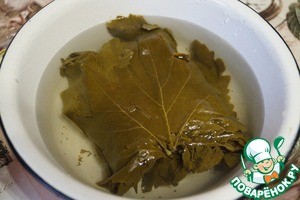 Долма с бурым рисом и ореховым соусом