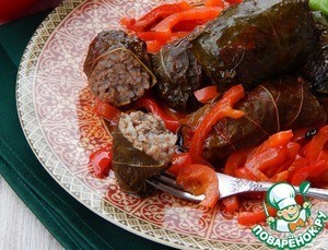 Долма с тушеным перцем Долма с тушеным перцем
