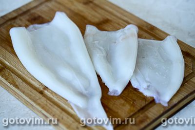 Салат оливье с кальмарами