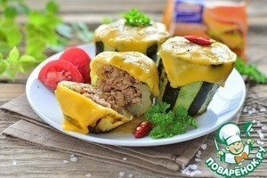 Фаршированные бочонки из кабачка