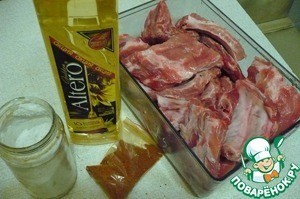 Глазированные свиные ребрышки