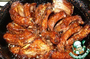 Глазированные свиные ребрышки