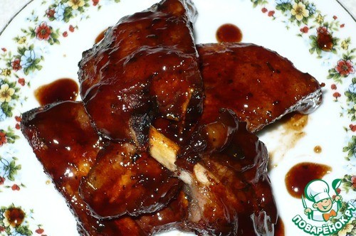 Глазированные свиные ребрышки